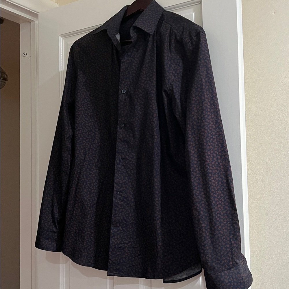 Express Black and Brown Patterned Shirt